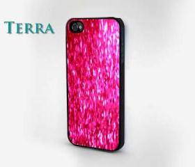 iphone 5 case - Pink Glitter & Sparkle Design iphone Cool iPhone Cases- Cool iPhone Cases- -- iPhone 4, iPhone 4s