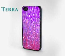 iphone 5 case - - glitter - Pink Glitter & Sparkle Design iphone Cool iPhone Cases- Cool iPhone Cases- iPhone 4 iPhone 4s - - Case
