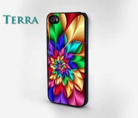 iphone 5 case - Bright Floral iPhone Case iPhone cover, iPhone hard case- iPhone 4, iPhone 4s- Rubber Case